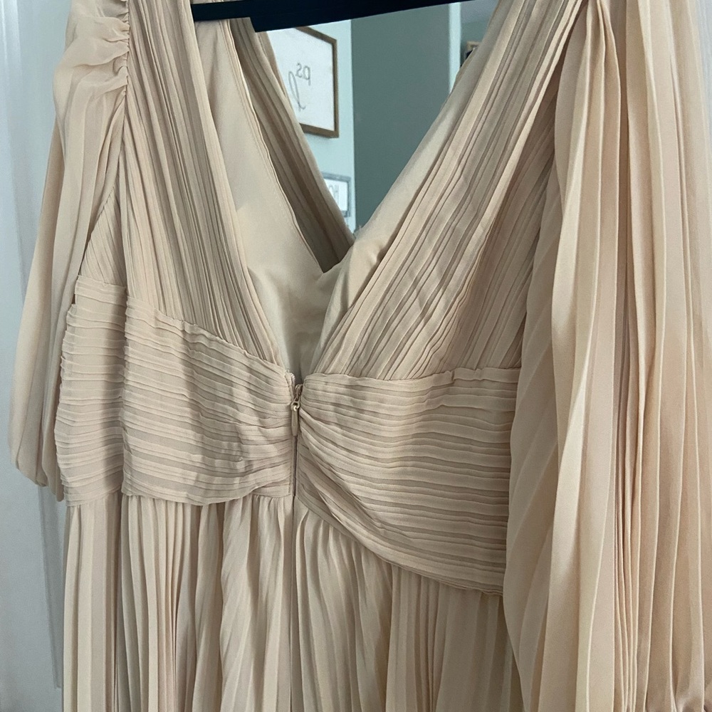 Azazie formal champagne dress.  Beautiful for MOB or formal event. Beautiful. - Picture 2 of 4